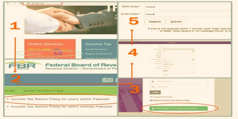 This image depicts Register as a Filer with FBR