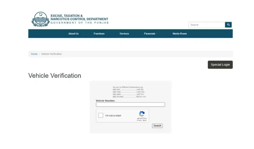 Vehicle Verification